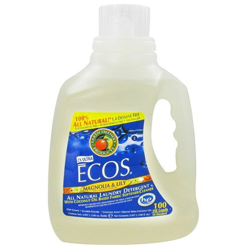 Earth Friendly Ecos 2X Ultra Laundry Detergent, Magnolia And Lily - 100 Oz